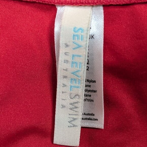 Sea Level Swim Australia Tankini Top Eco Twist Front Red Convertible Women US 10 - Picture 4 of 11